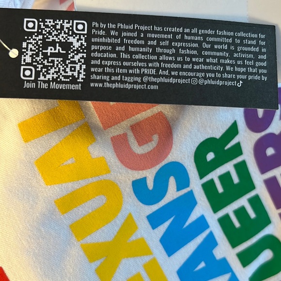 LGBTQIA+ Tee Phluid Project PRIDE Collection * Rainbow * Unisex Cropped T-Shirt - Picture 6 of 6